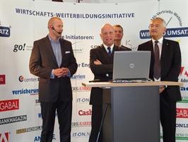  Die Initiatoren Martin Limbeck, Andreas Buhr, Dirk Kreuter und Cemal Osmanovic (v.l.n.r.) bei der Begrüßung des Events